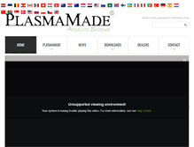 Tablet Screenshot of plasmamade.com